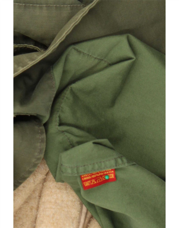 Jaqueta Parka masculina com capuz Ganesh Reino Unido 40 algodão cáqui grande
