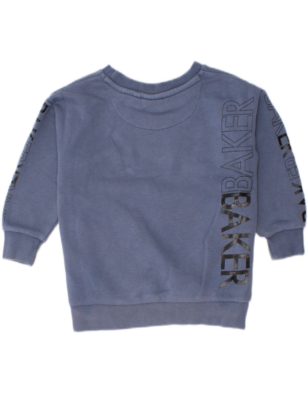 Suéter gráfico Ted Baker para bebês meninos 18-24 meses algodão azul marinho
