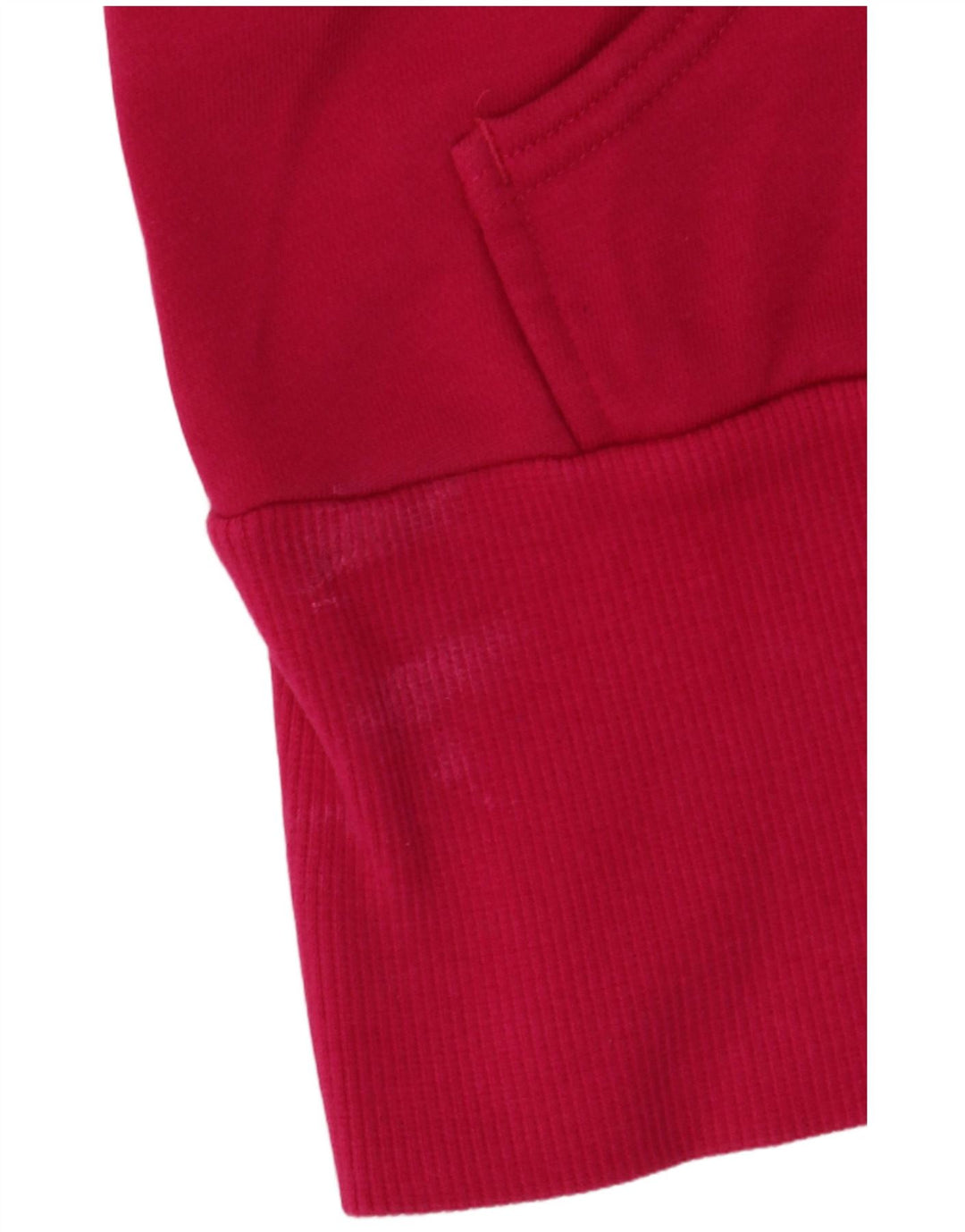 ADIDAS Womens Crop Graphic Hoodie Jumper IT 36 XS Rosa Algodão