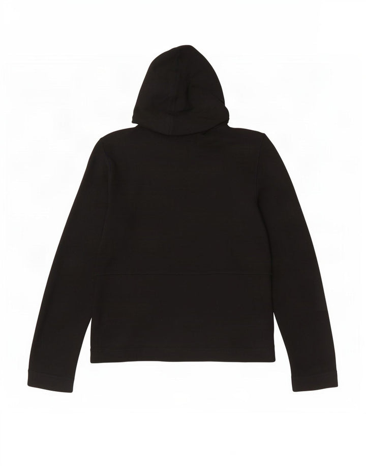 Suéter feminino Nine West com capuz e zíper UK 12 médio preto rayon