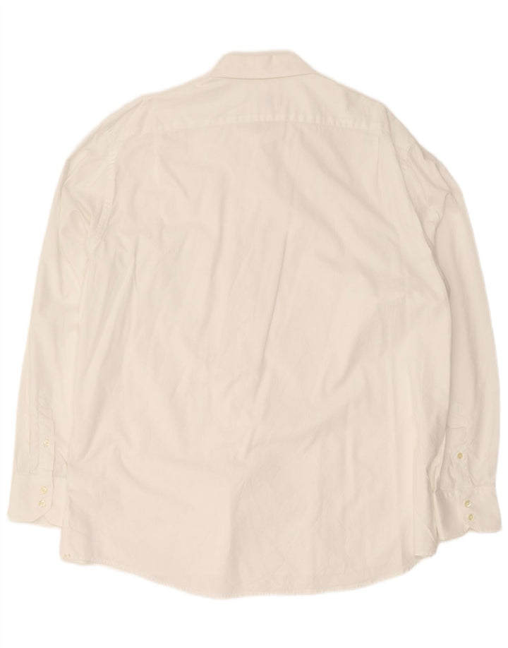 Camisa masculina Lacoste Regular Fit tamanho 46 2XL algodão branco