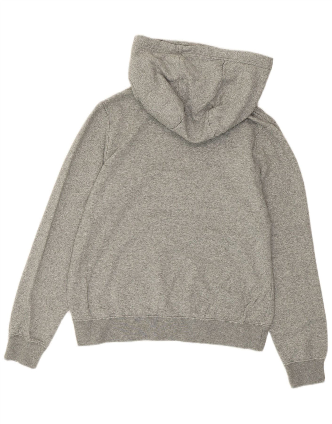 NIKE Womens Hoodie Jumper UK 14 Médio Cinza Algodão