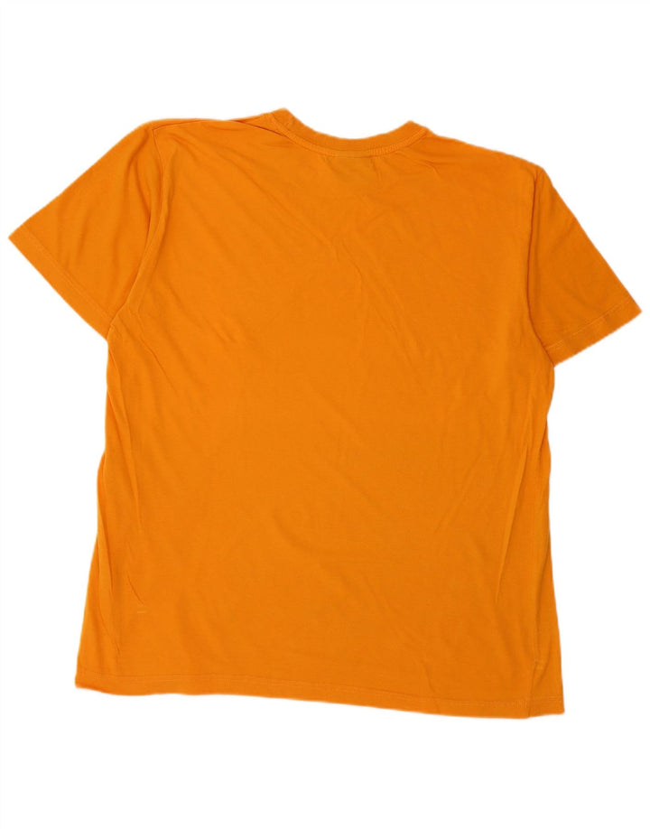 Camiseta masculina gráfica DIADORA Top grande algodão laranja