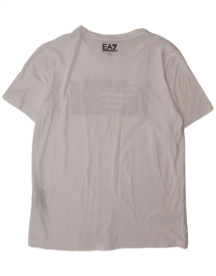 Camiseta gráfica EMPORIO ARMANI para meninos 13-14 anos algodão branco