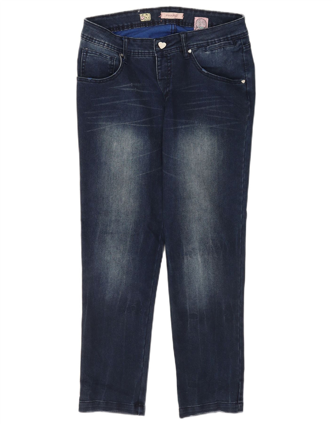 Jeans soltos femininos Phard tamanho 30W30 L27 azul