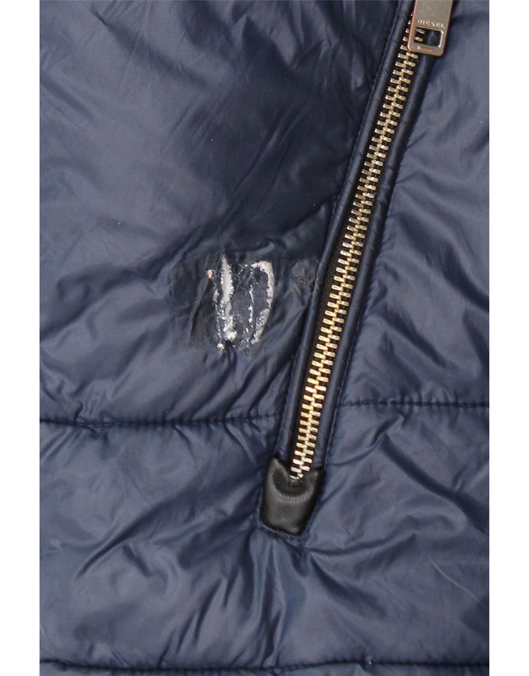 Jaqueta acolchoada masculina Diesel UK 36 pequena azul marinho nylon