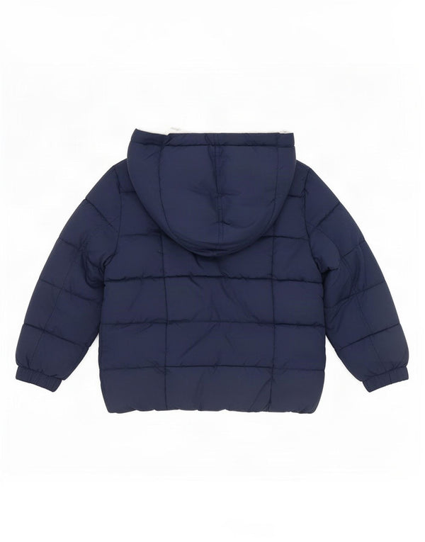 Casaco acolchoado com capuz Benetton Boys 2-3 anos azul marinho poliéster