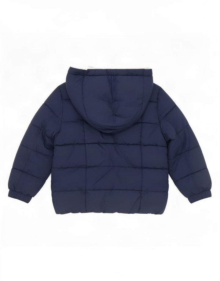 Casaco acolchoado com capuz Benetton Boys 2-3 anos azul marinho poliéster