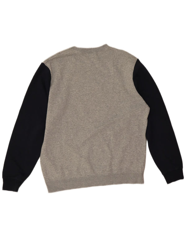 Moletom gráfico masculino Nike Jumper cinza médio algodão colorblock