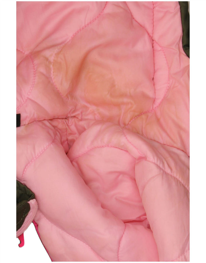 Jaqueta parka feminina SUPERDRY com capuz Reino Unido 14 nylon cáqui médio