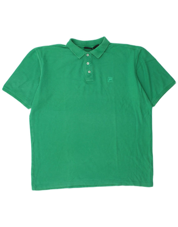 FILA Mens Polo Shirt 2XL Green Cotton