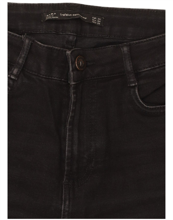 ZARA Jeans retos femininos EU 36 XS W26 L27 preto