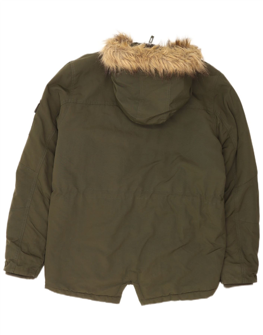 Jaqueta masculina Ellesse Parka com capuz Reino Unido 38 médio cáqui nylon