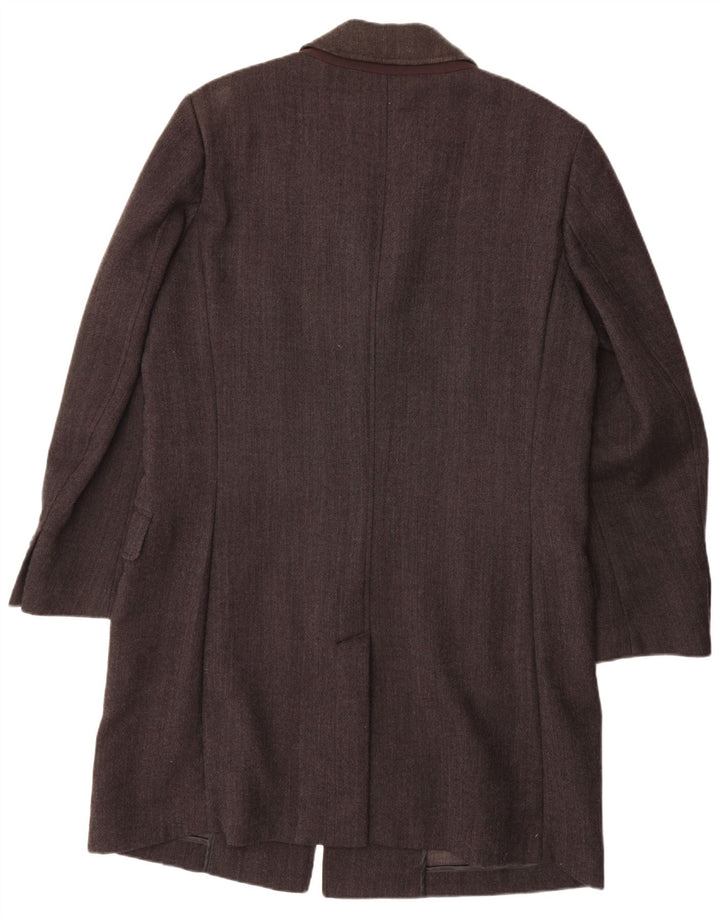 Sobretudo masculino GEOX UK 46 3XL lã espinha de peixe cinza