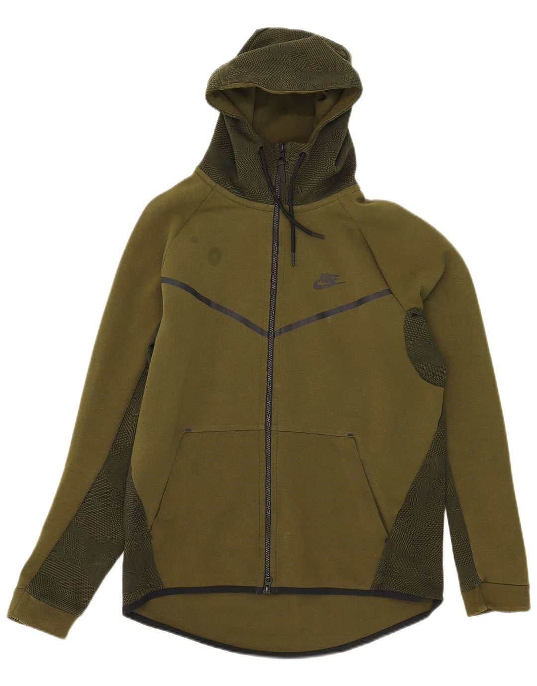 Suéter Nike masculino com capuz e zíper médio cáqui algodão camuflado