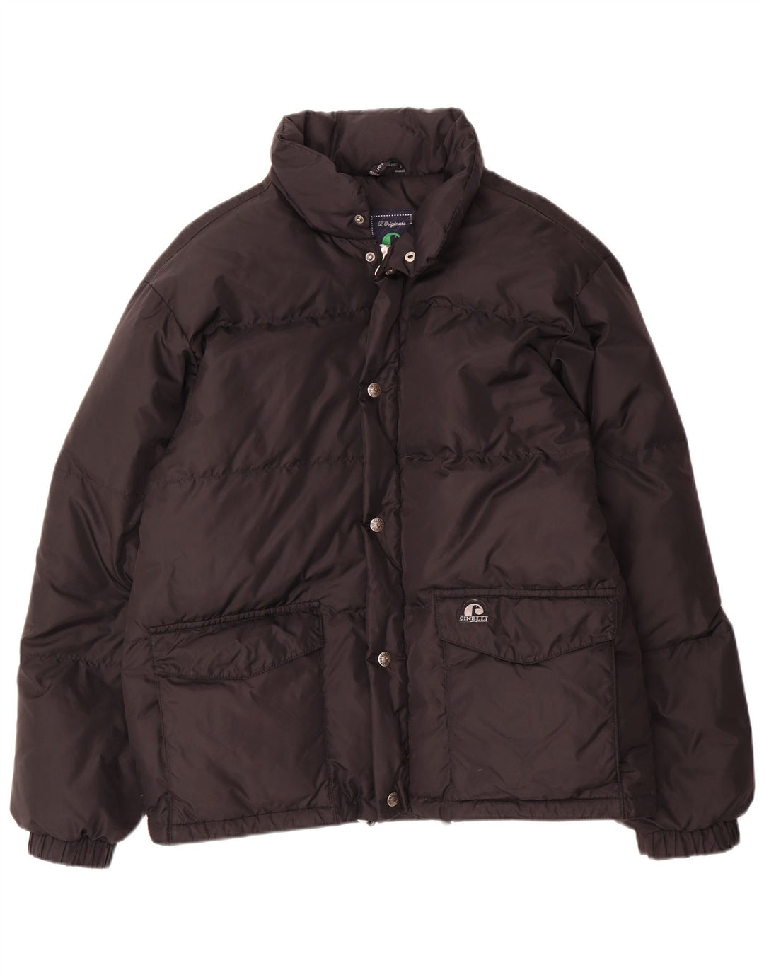 Jaqueta acolchoada masculina Cinelli UK 38 nylon preto médio