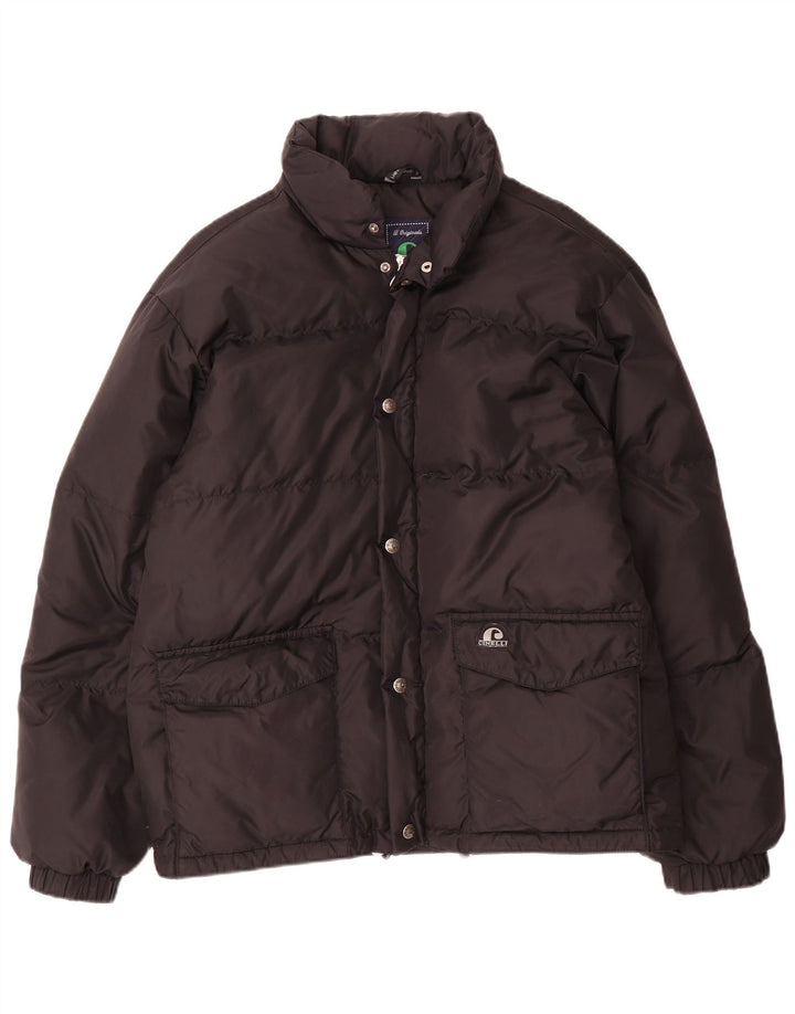 Jaqueta acolchoada masculina Cinelli UK 38 nylon preto médio