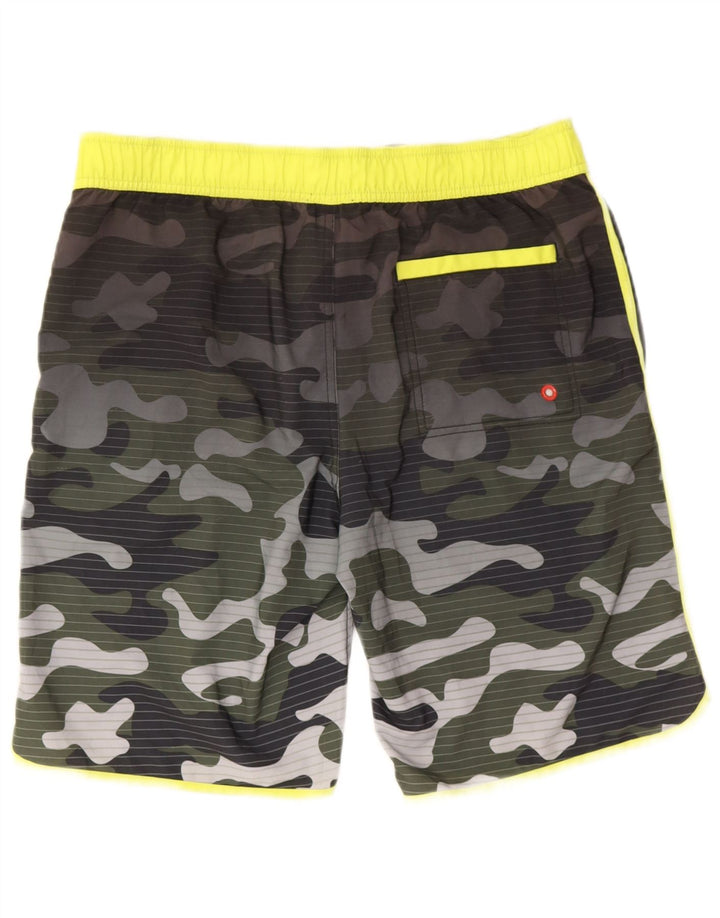 Mistral Mens Graphic Swimming Shorts Grande Poliéster Verde Camuflado