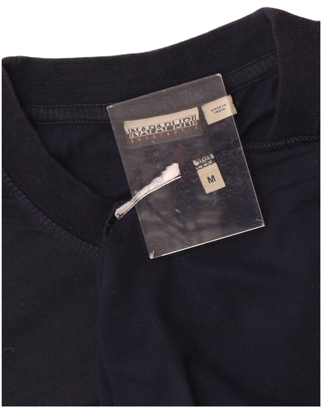 Camiseta gráfica masculina Napapijri Top médio azul marinho