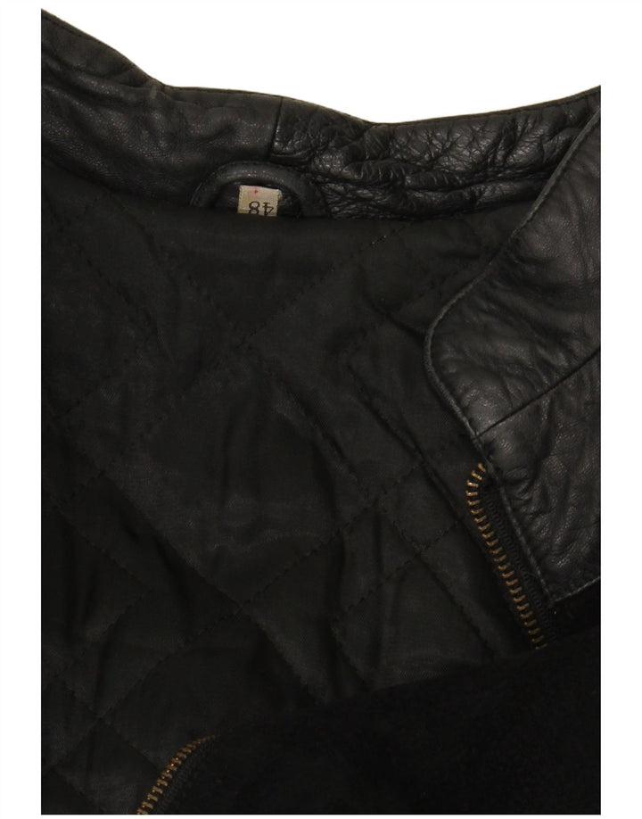 Jaqueta de camurça feminina VINTAGE IT 48 XL preta