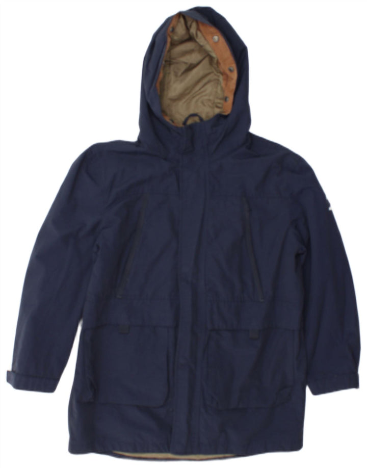 Jaqueta corta-vento com capuz Zara Boys 11-12 anos azul marinho poliéster