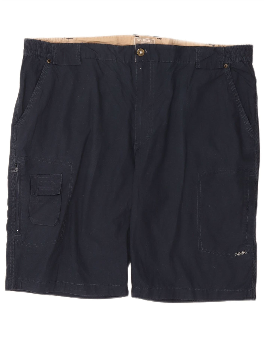 Shorts cargo masculino Brugi 2XL W44 algodão azul marinho