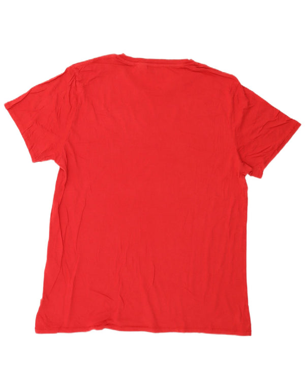 Camiseta gráfica masculina Levi's Top XL algodão vermelho