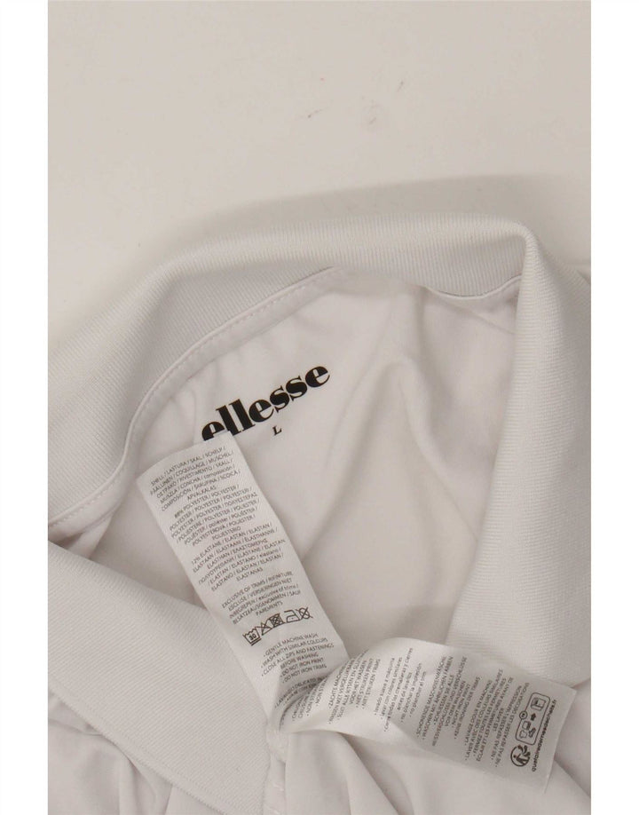 Camisa polo masculina Ellesse grande poliéster branco