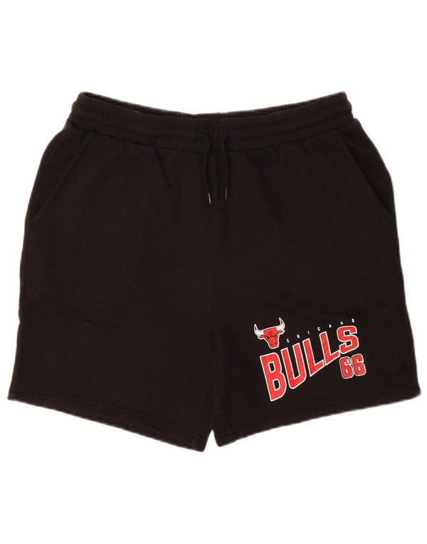Shorts esportivos gráficos NBA Boys Chicago Bulls 15-16 anos algodão preto