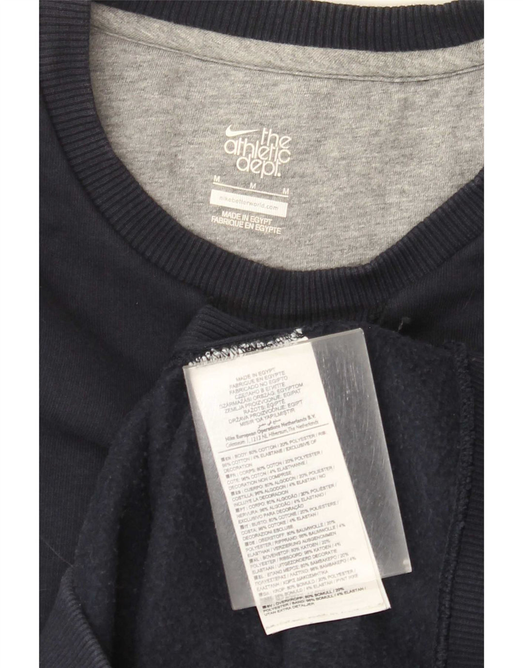 Nike moletom masculino jumper médio azul marinho algodão