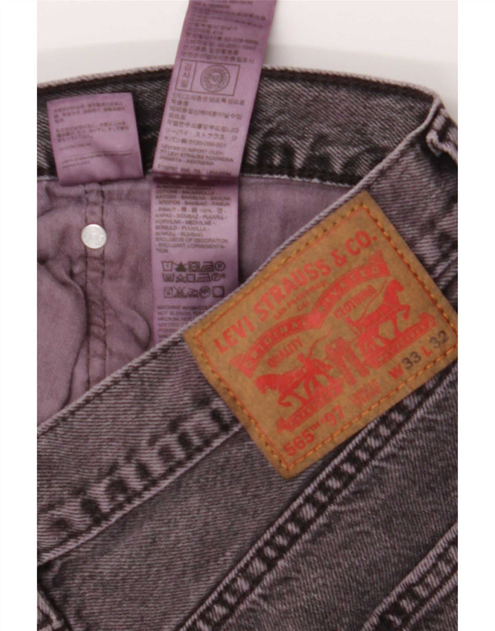 Levi's Masculino 565 Straight Jeans W33 L32 Roxo Algodão