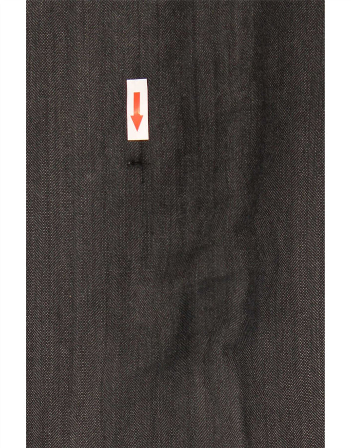 Calça masculina de terno reto Marks & Spencer W36 L31 poliéster preto