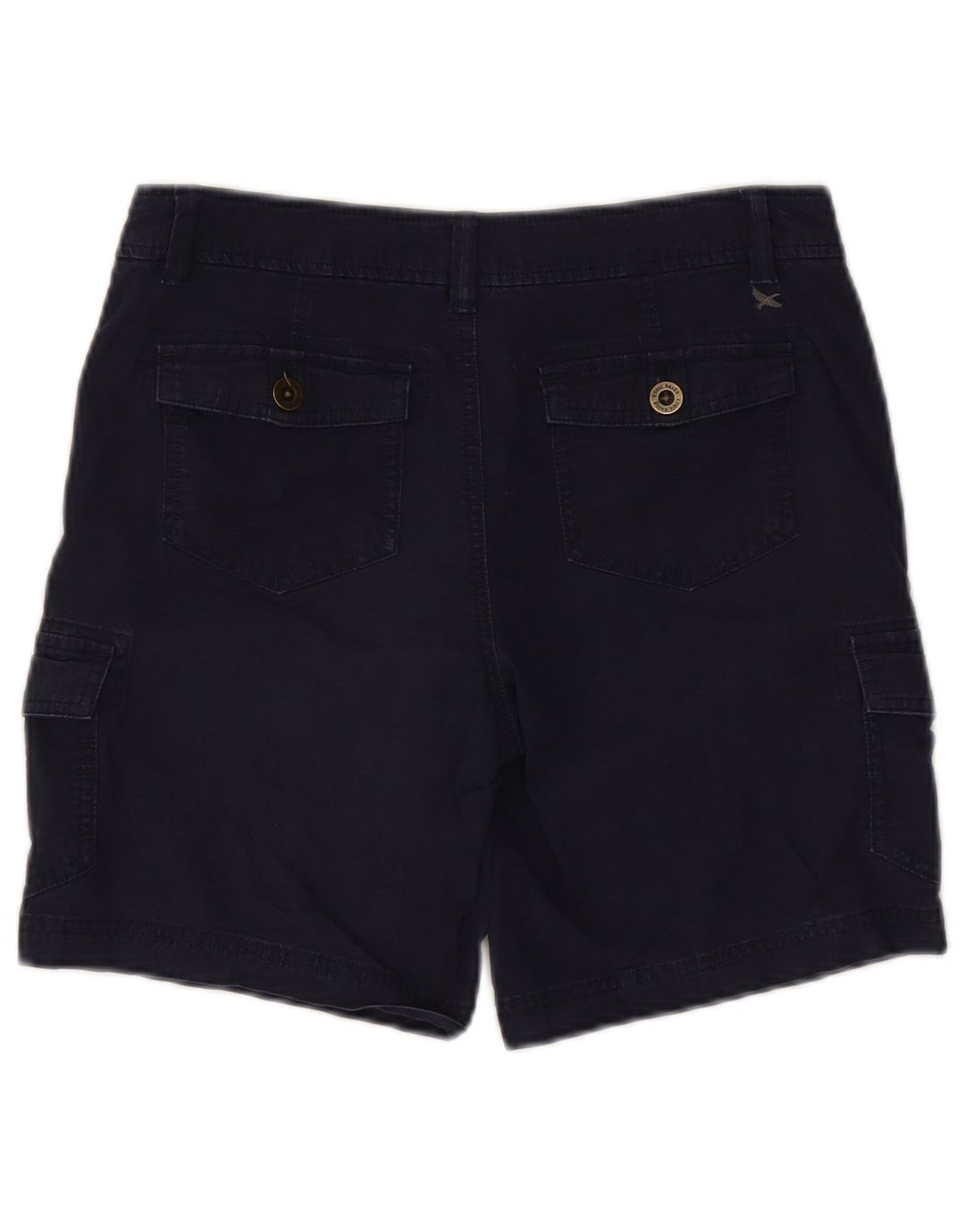 Shorts cargo feminino EDDIE BAUER EUA 2 XS W30 algodão azul marinho