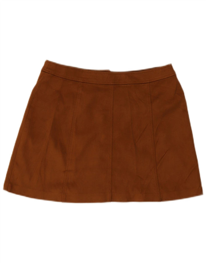 Mini saia feminina Zara médio W28 poliéster marrom