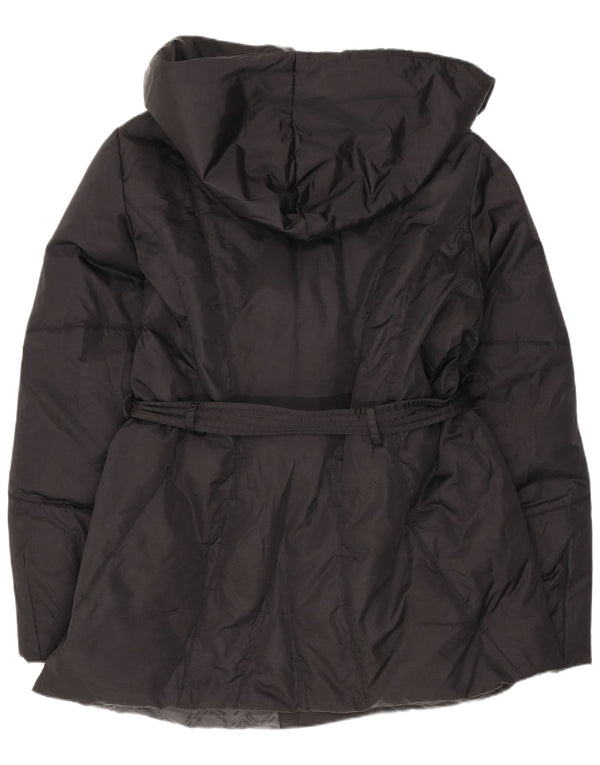 Jaqueta feminina acolchoada com capuz Trussardi Jeans IT 48 XL preta