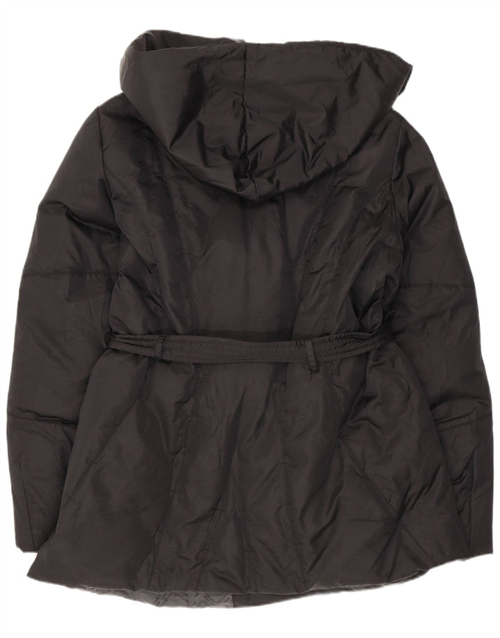 Jaqueta feminina acolchoada com capuz Trussardi Jeans IT 48 XL preta