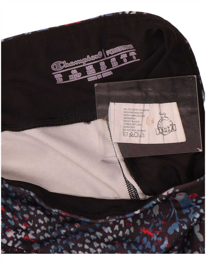 Leggings Femininas Champion com Padrão Abstrato UK 6 XS Poliéster Multicolorido