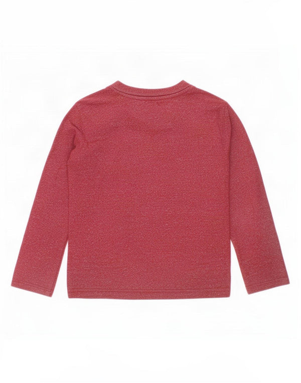 Ben Sherman Meninos Top manga comprida 3-4 anos algodão manchado Borgonha