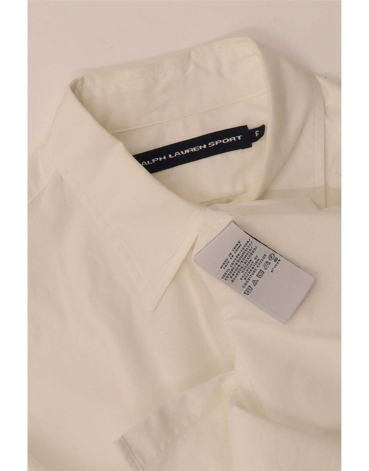 Camisa feminina Ralph Lauren EUA 6 algodão branco médio