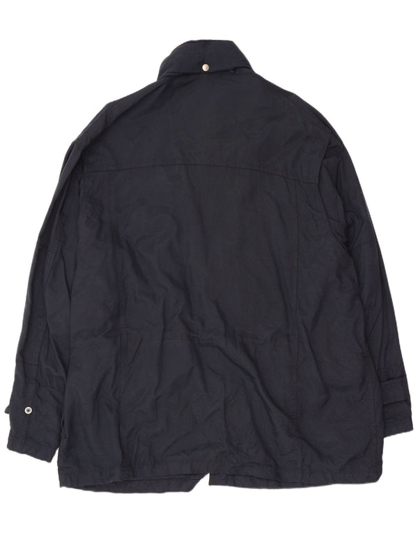 Jaqueta utilitária Fay masculina Ema com capuz Reino Unido 44 2XL azul marinho