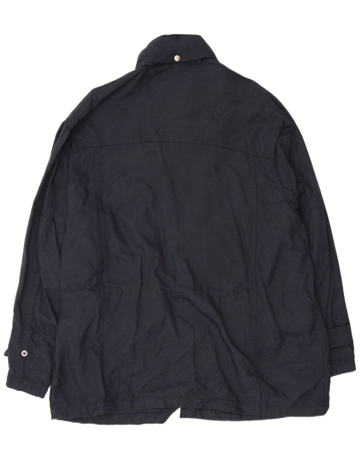 Jaqueta utilitária Fay masculina Ema com capuz Reino Unido 44 2XL azul marinho