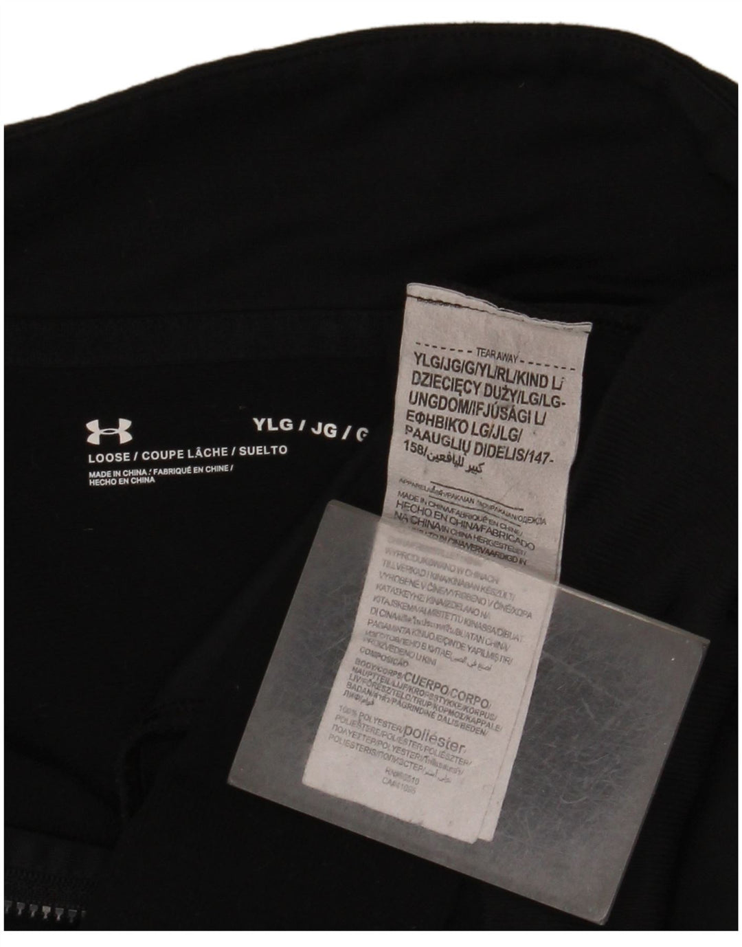 Jaqueta Under Armour Boys Treino Top 11-12 Anos Grande Poliéster Preto