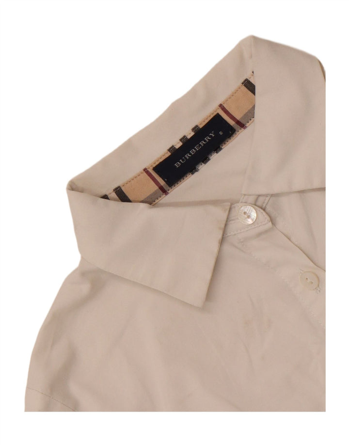 Camisa feminina Burberry 7-8 anos branca