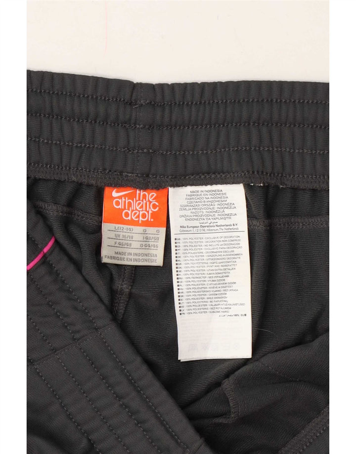 Calça de treino feminina Nike UK 16/18 grande cinza poliéster