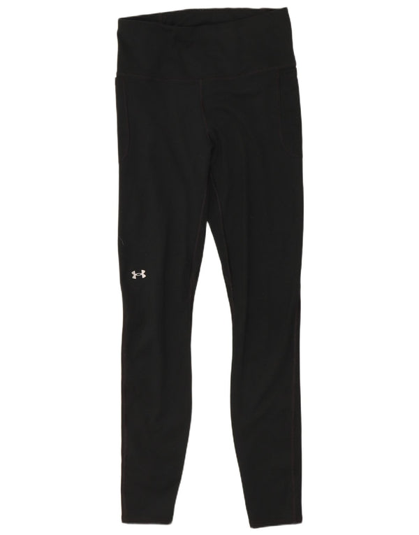 Leggings justas femininas Under Armour UK 12 poliéster preto médio
