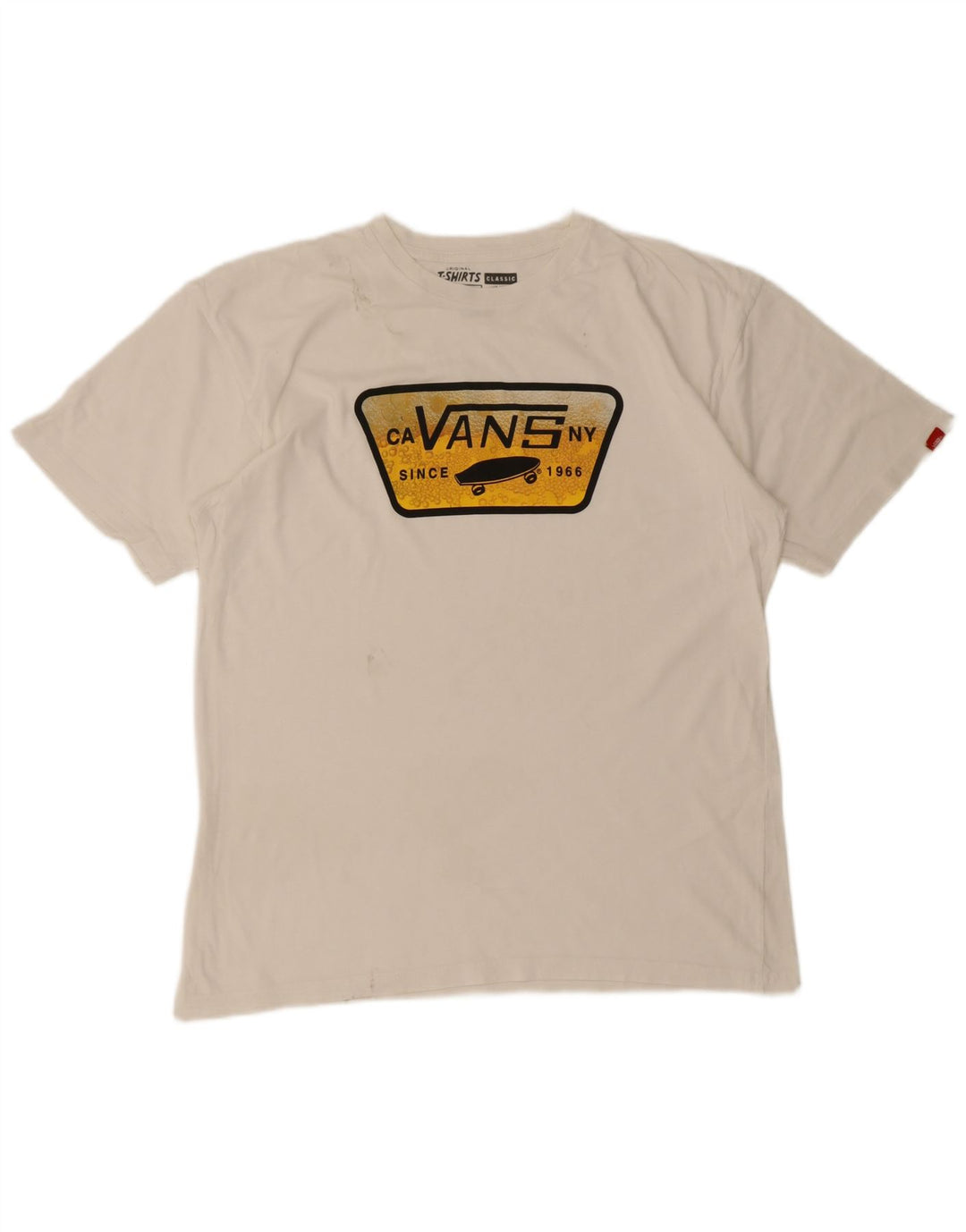 Camiseta Vans masculina gráfica grande algodão branco