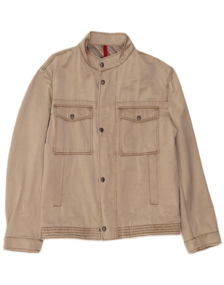 Jaqueta utilitária masculina Trussardi IT 56 3XL poliéster bege