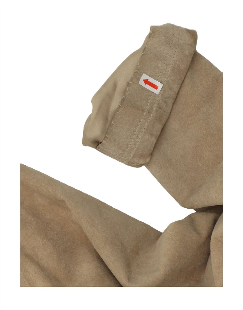 CALVIN KLEIN Mens Suede Jacket UK 38 Medium Beige Leather Vintage Calvin Klein and Second-Hand Calvin Klein from Messina Hembry 