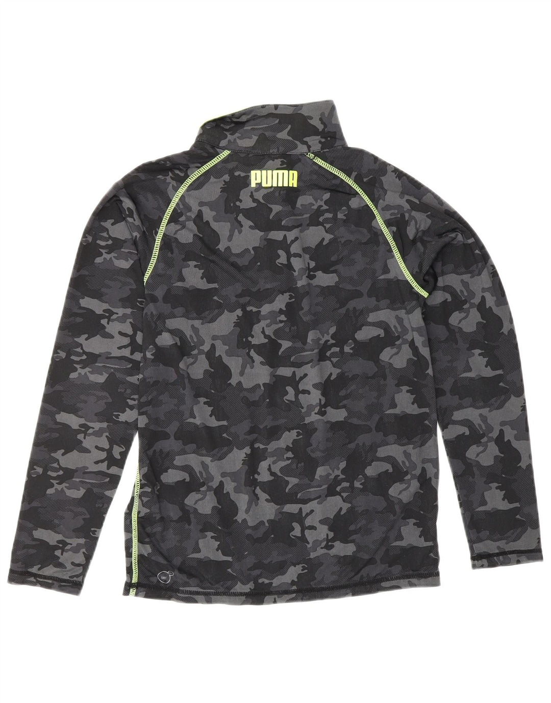PUMA Boys Pullover Treino Top 9-10 Anos Médio Preto Camuflado