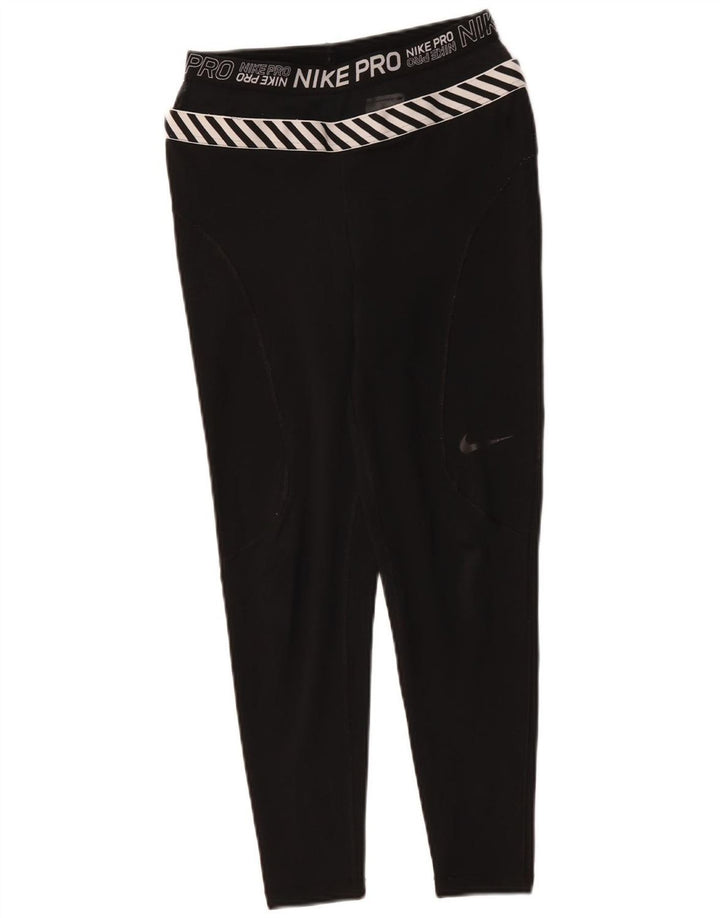 Leggings Nike Graphic Femininas UK 8 Pequenas Pretas